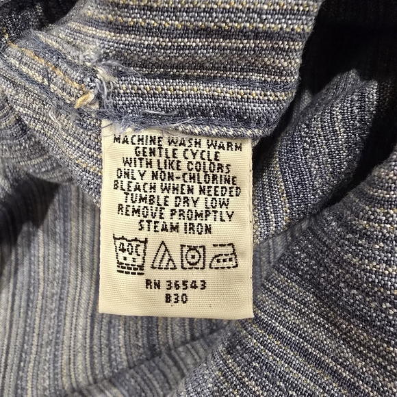 Geoffrey Beene Shoreline Blue Casual Shirt Notched Collar Long Sleeve Size L. - Picture 8 of 10